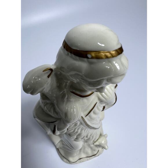 Joseph with Lamb Statue White & Gold Replacement Nativity - Picture 8 of 8